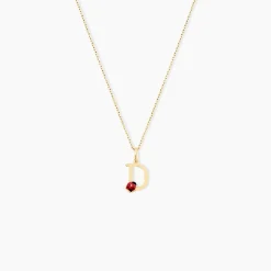 Pendentif Helidie Coccinelle Lettre Or Jaune