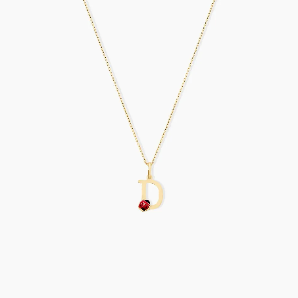 Pendentif Helidie Coccinelle Lettre Or Jaune