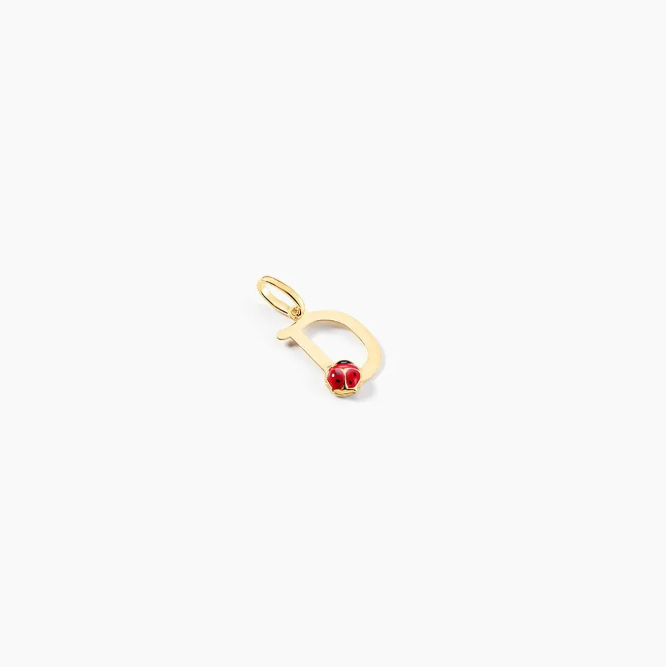Pendentif Helidie Coccinelle Lettre Or Jaune