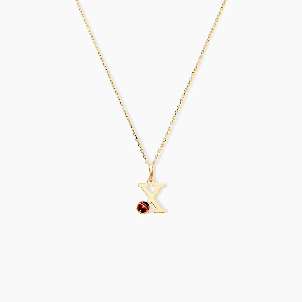 Pendentif Helidie Coccinelle Lettre Or Jaune