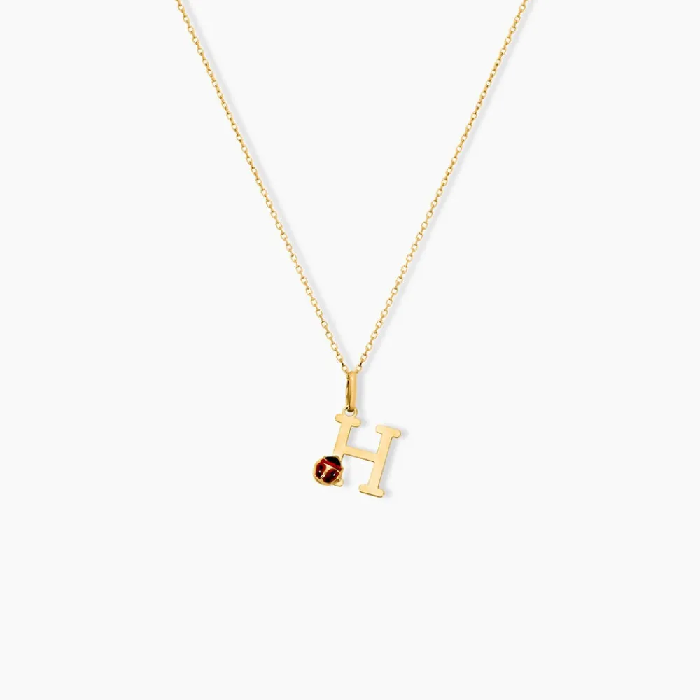 Pendentif Helidie Coccinelle Lettre Or Jaune|Marc Orian Hot