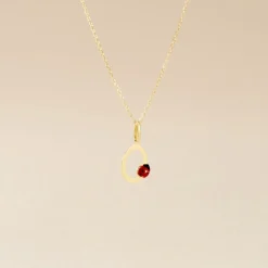 Pendentif Helidie Coccinelle Lettre Or Jaune|Marc Orian Outlet
