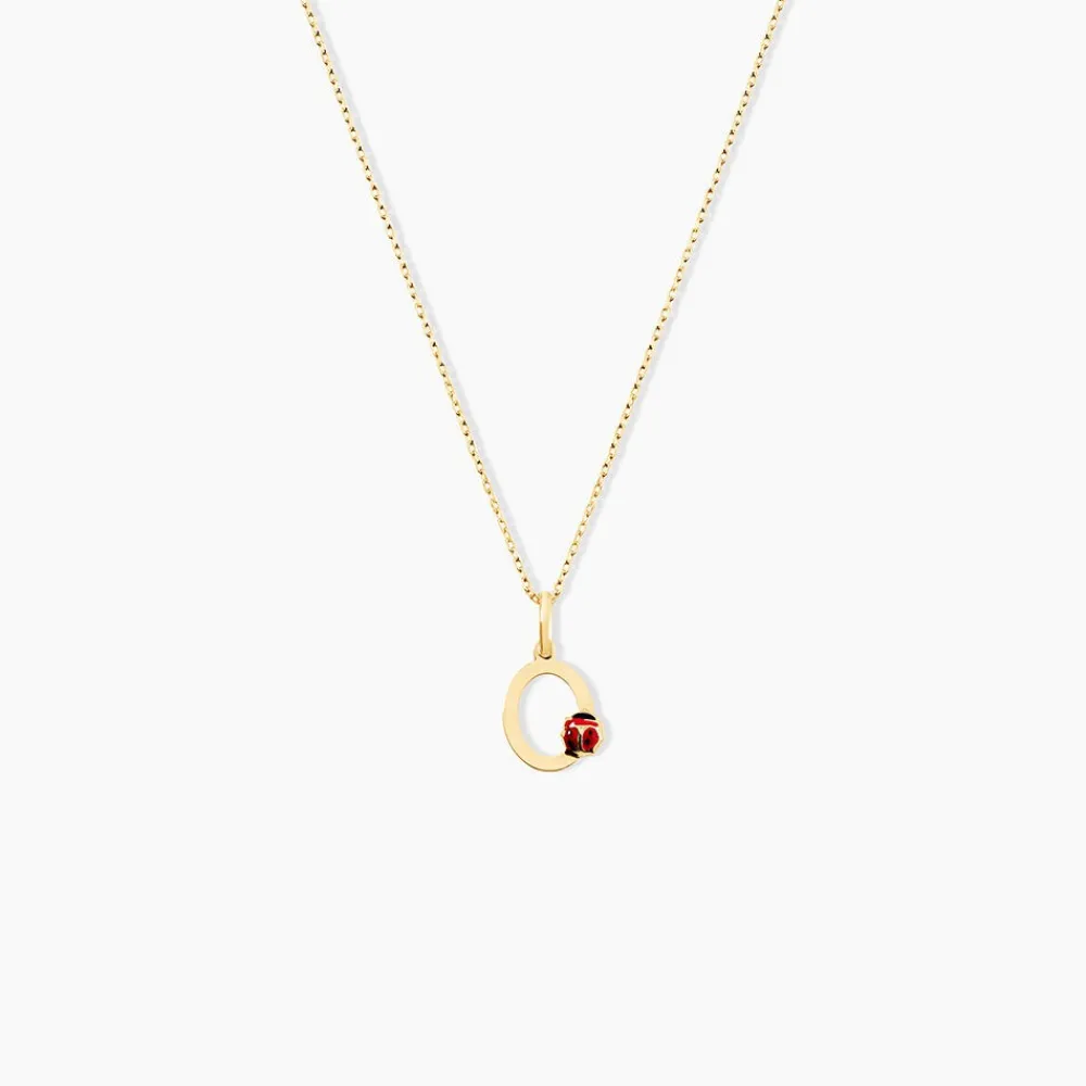 Pendentif Helidie Coccinelle Lettre Or Jaune|Marc Orian Outlet