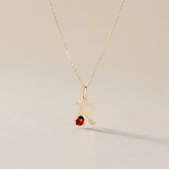 Pendentif Helidie Coccinelle Lettre Or Jaune|Marc Orian New