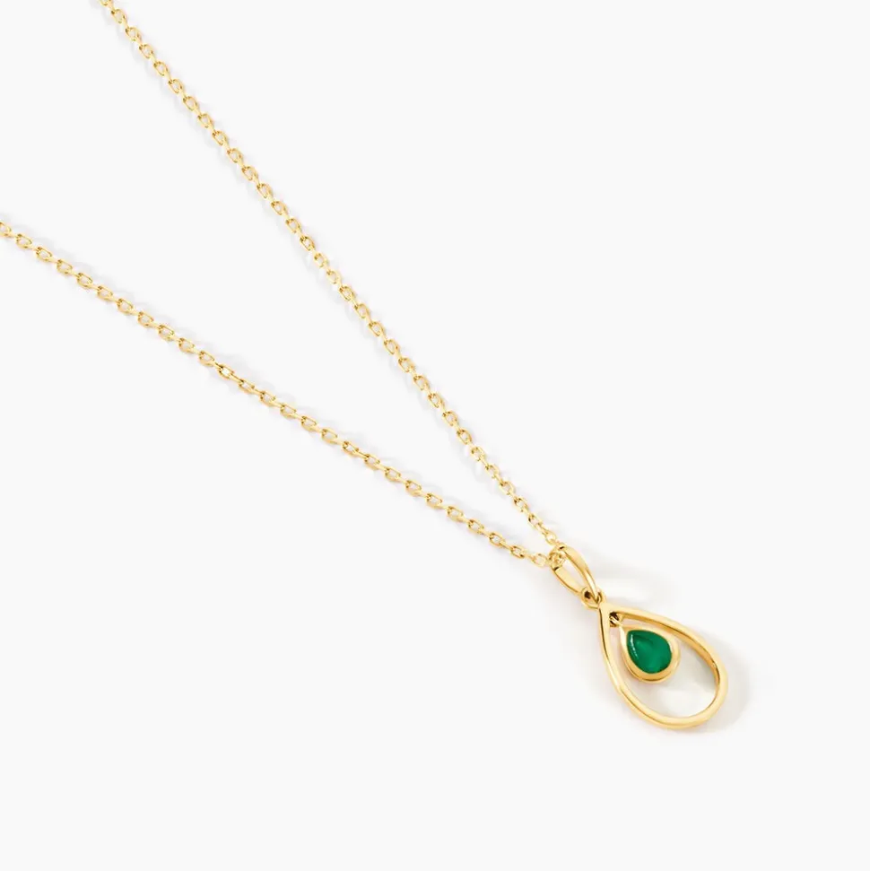 Pendentif Innocenzo Or Jaune Emeraude