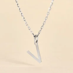 Pendentif Ionia Lettre Or Blanc