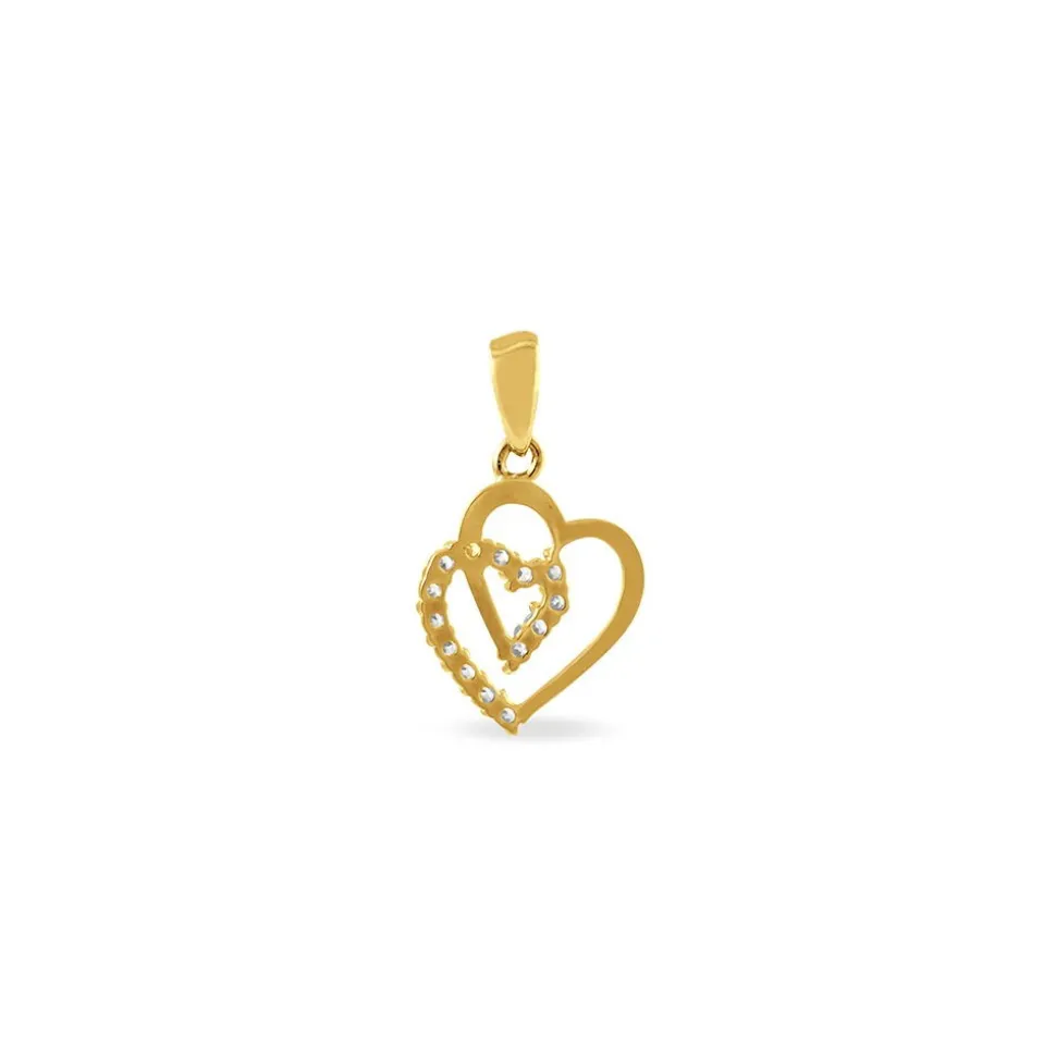 Pendentif Ivena Or Jaune Oxyde De Zirconium