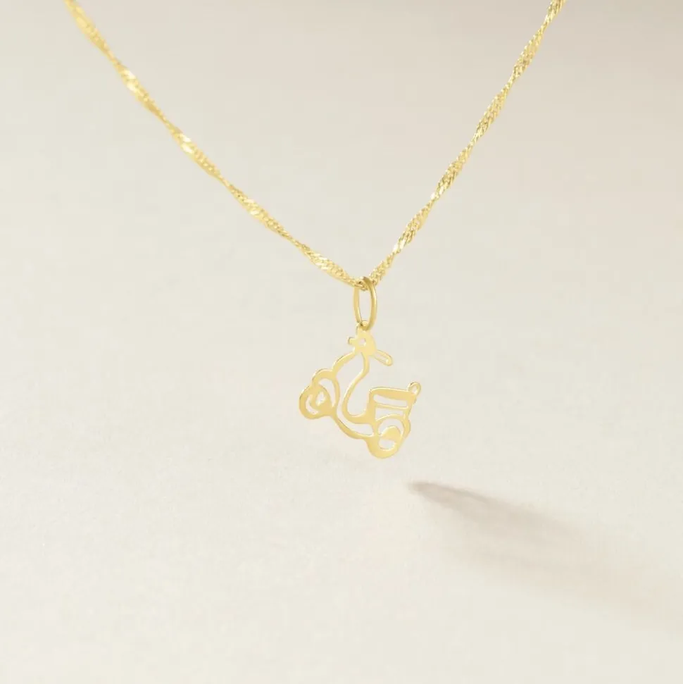 Pendentif Julius Scooter Or Jaune