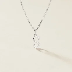Pendentif Klementine Or Blanc Oxyde De Zirconium