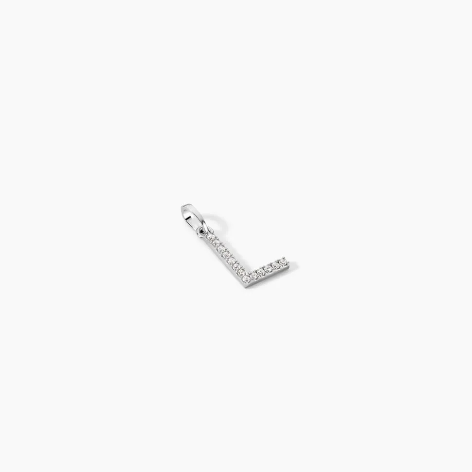 Pendentif Klementine Or Blanc Oxyde De Zirconium