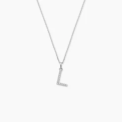 Pendentif Klementine Or Blanc Oxyde De Zirconium