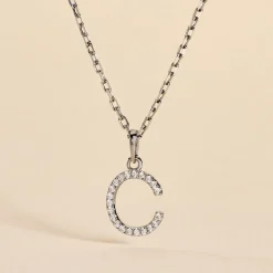 Pendentif Klementine Or Blanc Oxyde De Zirconium|Marc Orian Outlet