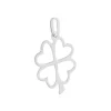 Pendentif Koulmia Trefle Diamante Or Blanc