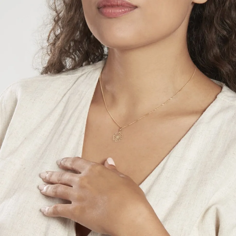 Pendentif Koulmia Trefle Or Jaune
