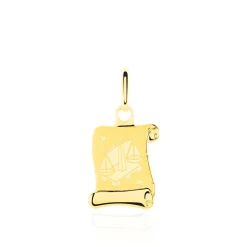 Pendentif Lamie Zodiaque Parchemin Or Jaune