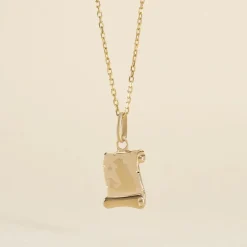 Pendentif Lamie Zodiaque Parchemin Or Jaune