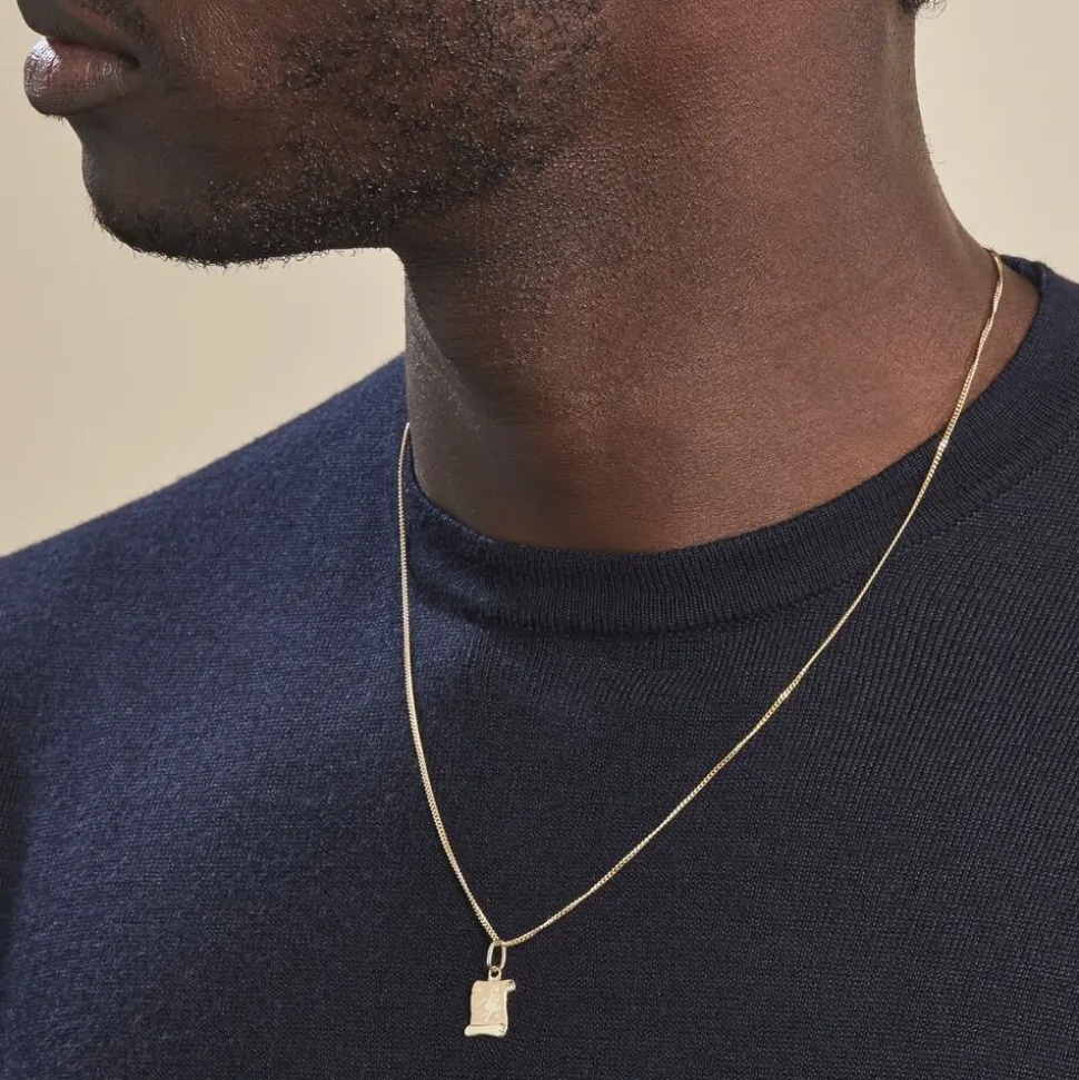 Pendentif Lamie Zodiaque Parchemin Or Jaune