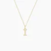 Pendentif Lettre I Or Jaune Oxyde