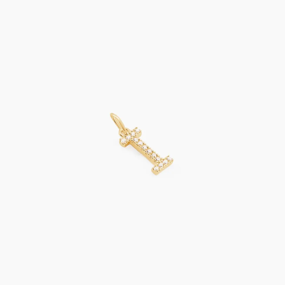 Pendentif Lettre I Or Jaune Oxyde