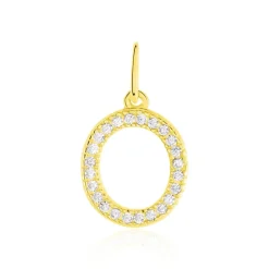 Pendentif Lettre O Or Jaune Oxyde