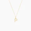 Pendentif Lettre P Or Jaune Oxyde|Marc Orian Clearance
