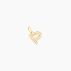 Pendentif Lettre P Or Jaune Oxyde|Marc Orian Clearance