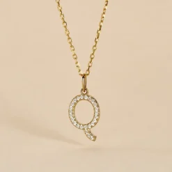 Pendentif Lettre Q Or Jaune Oxyde|Marc Orian Best