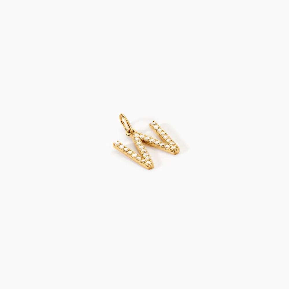 Pendentif Lettre W Or Jaune Oxyde|Marc Orian New