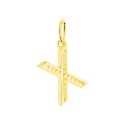 Pendentif Lettre X Or Jaune Oxyde