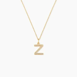 Pendentif Lettre Z Or Jaune Oxyde