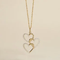 Pendentif Lovely Or Jaune Oxyde De Zirconium