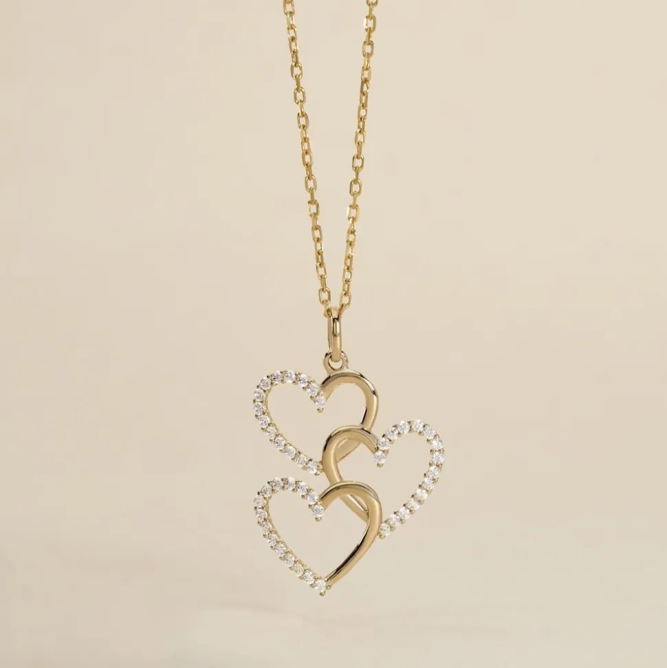 Pendentif Lovely Or Jaune Oxyde De Zirconium