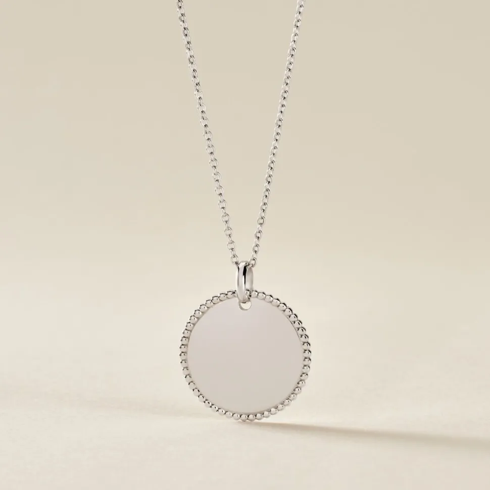 Pendentif Lulu Argent Blanc
