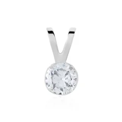 Pendentif Mabila Or Blanc Oxyde De Zirconium