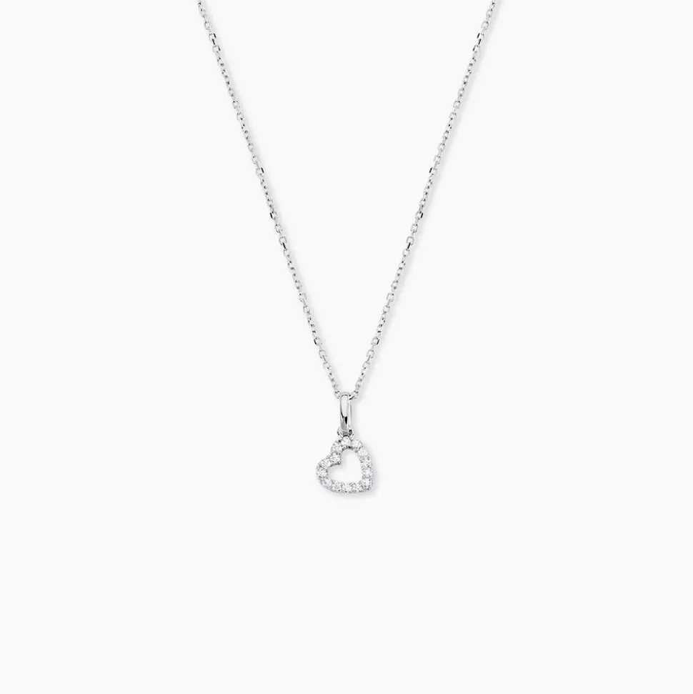 Pendentif Or Blanc Oxyde
