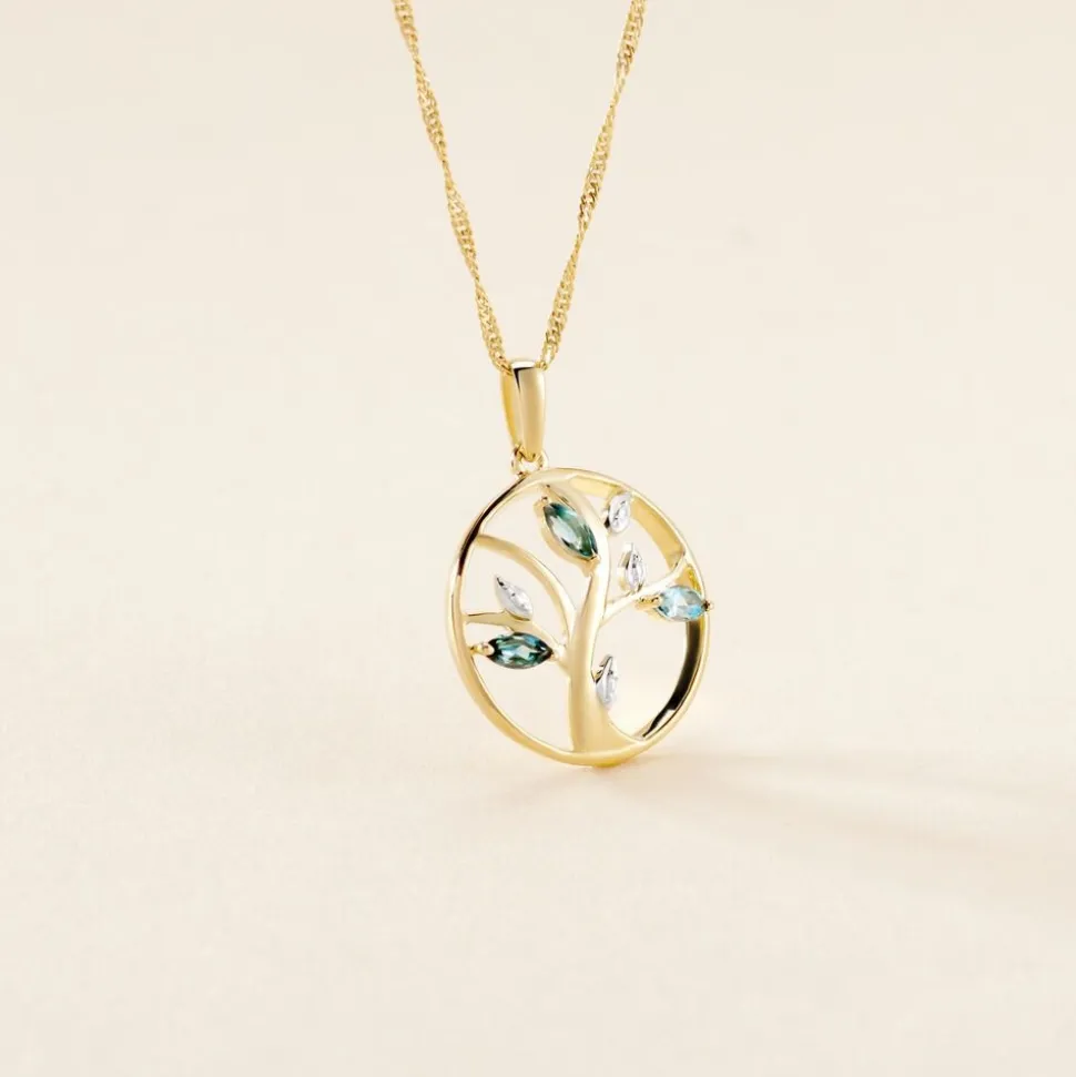 Pendentif Or Jaune Godolieba Topazes