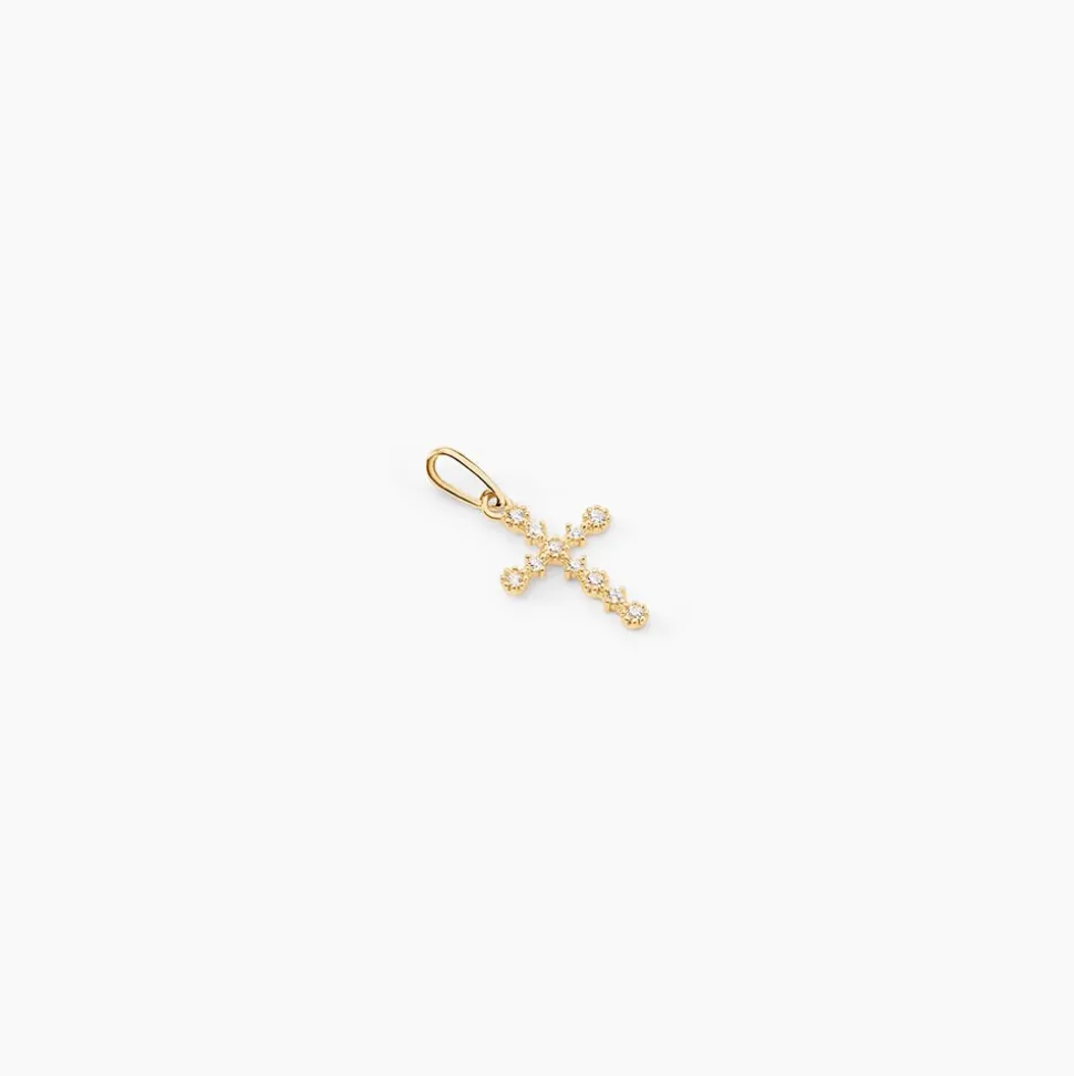 Pendentif Or Jaune Lucinien Oxyde De Zirconium