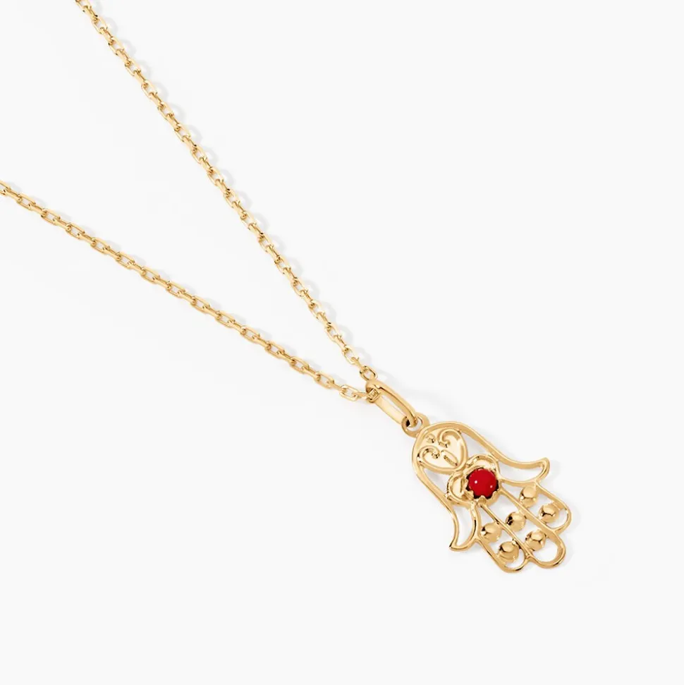 Pendentif Or Jaune Pierre D'imitation