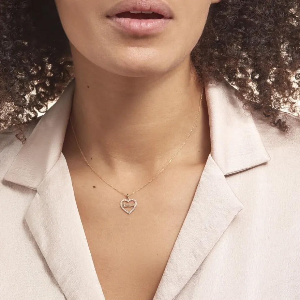 Pendentif Or Jaune Ramouna Oxyde De Zirconium