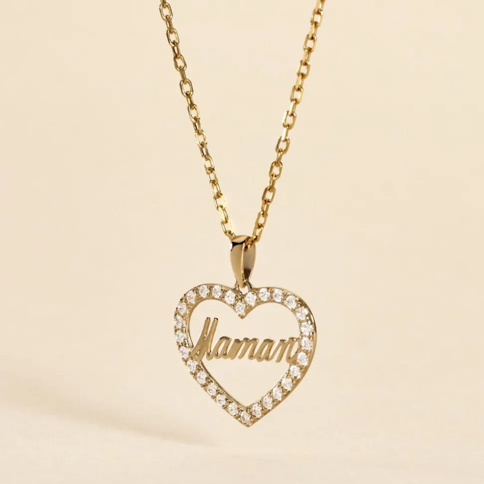 Pendentif Or Jaune Ramouna Oxyde De Zirconium