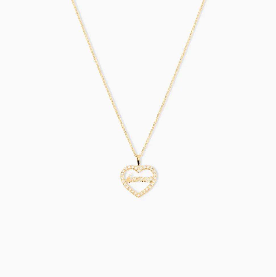 Pendentif Or Jaune Ramouna Oxyde De Zirconium
