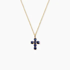 Pendentif Or Jaune Saphir