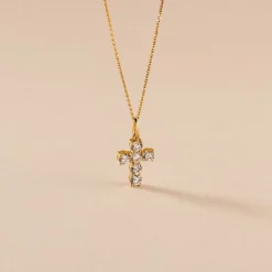 Pendentif Or Jaune Sebastian Oxyde De Zirconium