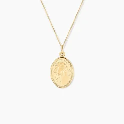 Pendentif Or Jaune Vierge A L'enfant