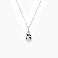 Pendentif Oskar Argent Blanc
