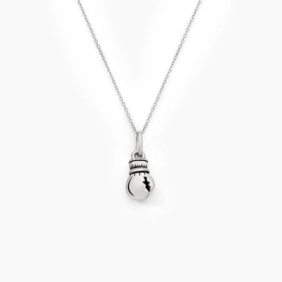 Pendentif Oskar Argent Blanc