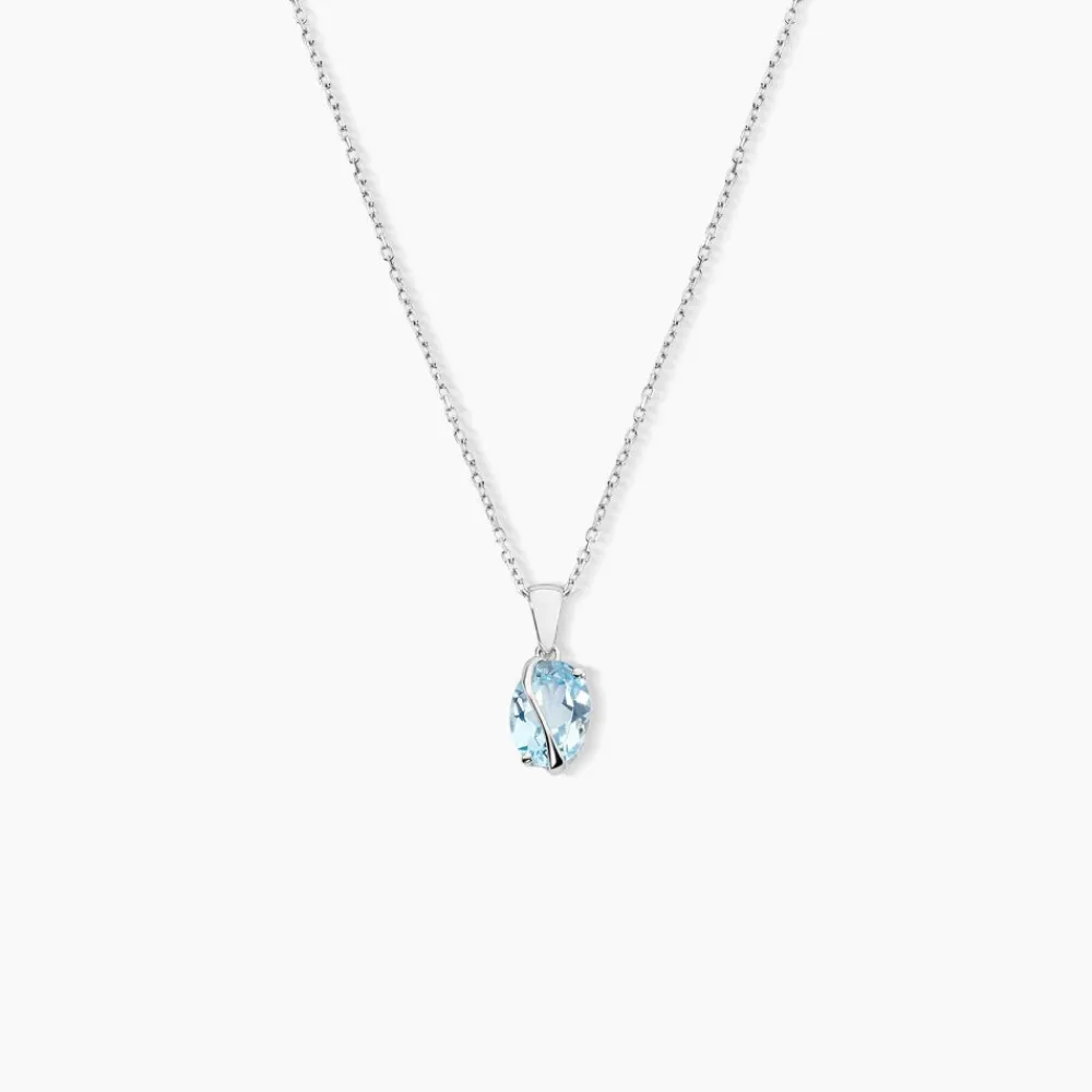 Pendentif Prudencia Or Blanc Topaze|Marc Orian Clearance