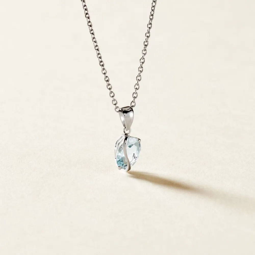 Pendentif Prudencia Or Blanc Topaze|Marc Orian Clearance