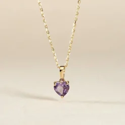 Pendentif Salona Or Jaune Amethyste