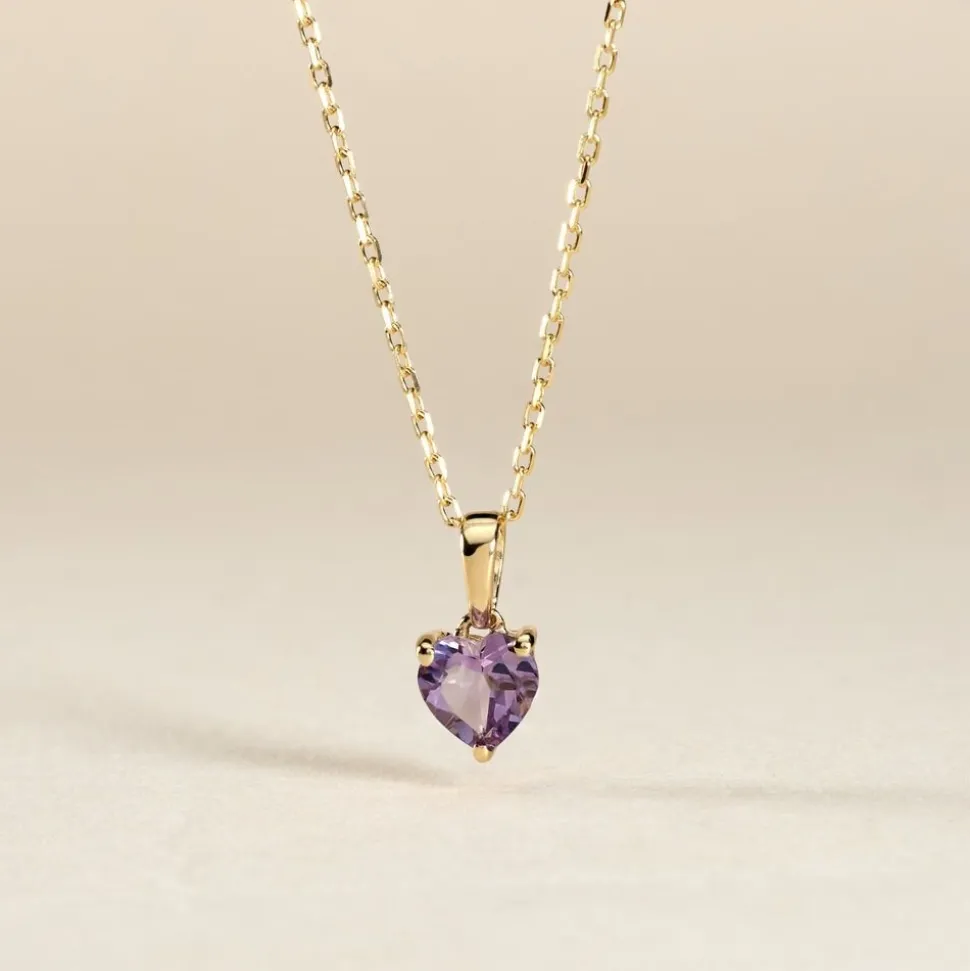 Pendentif Salona Or Jaune Amethyste